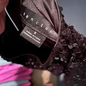 Sanctuary black sequin blouse .